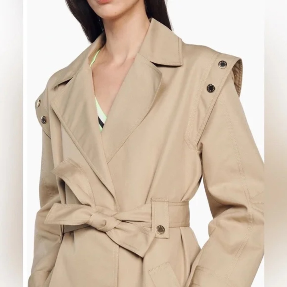 Samuel Belted Button-Detailed Cotton Blend Gabardine Trench Coat - Picture 2 of 6